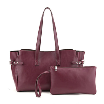 Bag Set: Tote Bag With Matching Purse,Designer Wing Style Women Underarm Shoulder Bag,Large Capacity Spacious Handbag,Burgundy